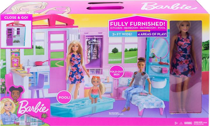 Produktbild Barbie Ferienhaus mit Möbeln und Puppe