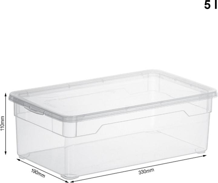 Produktbild Rotho 4er Set Box Lady Shoe CLEAR (33 x 19 x 11 cm, 5 l)