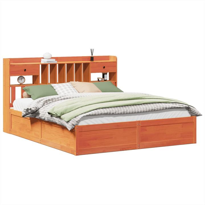 Produktbild VidaXL Massivholzbett Holzbett Bett Doppelbett ohne Matratze 180x200 Kiefernholz (180 x 200 cm)