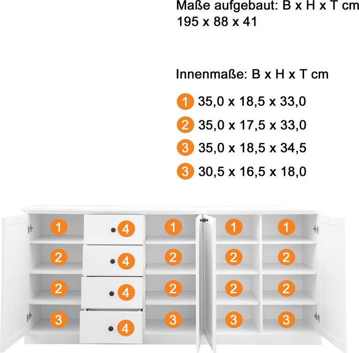 Actual product image Trendteam Brandson Baxter (195 x 41 x 88 cm)