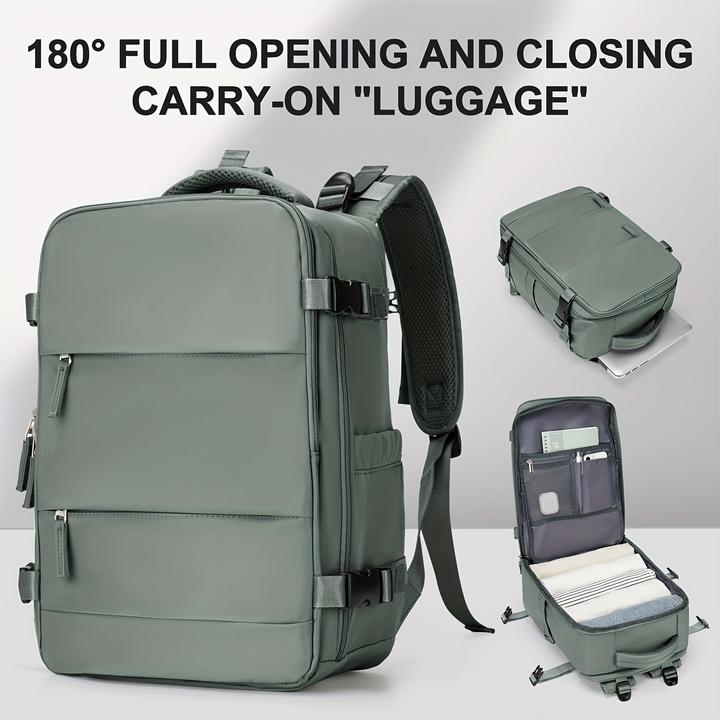 Actual product image Only-Bags.Store Large-volume travel backpack, unisex fashion carry-on bag with 180° opening, light weight, multiple