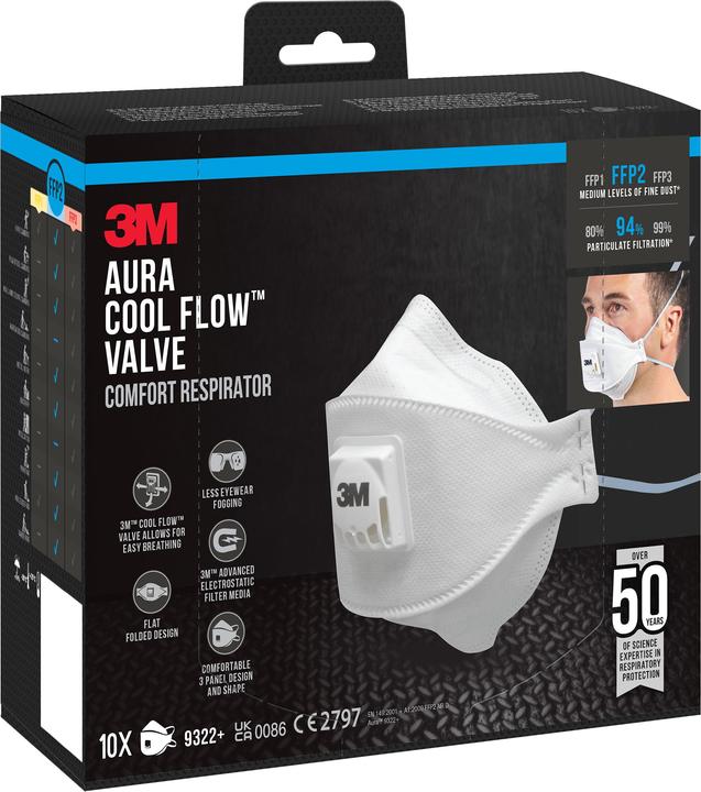 Actual product image 3M Aura 9322+ (FFP2, 10 x)