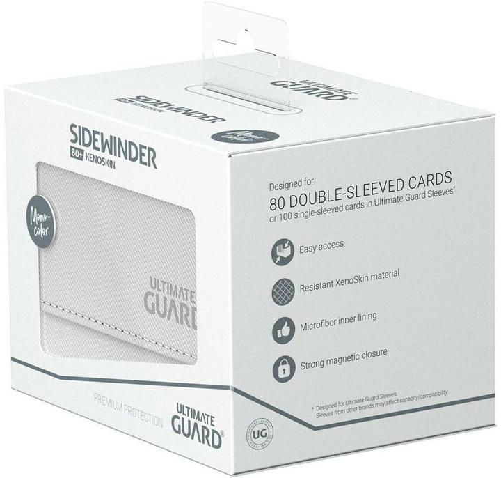 Image du produit Ultimate Guard Boîte à cartes XenoSkin Sidewinder Monocolor 80+ Blanc