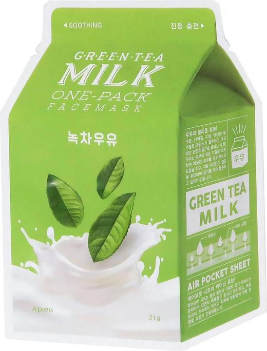 Produktbild A'Pieu Green Tea Milk One Pack Sheet Mask