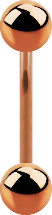 Produktbild Star Piercing Micro Banane rosegold mit zwei Kugeln (ohne Messing, Titan G23)