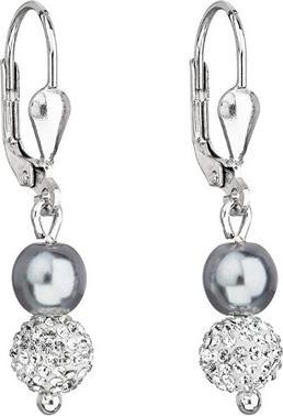 Evolution Group Gorgeous silver earrings with Preciosa crystals 31244.3 (L)