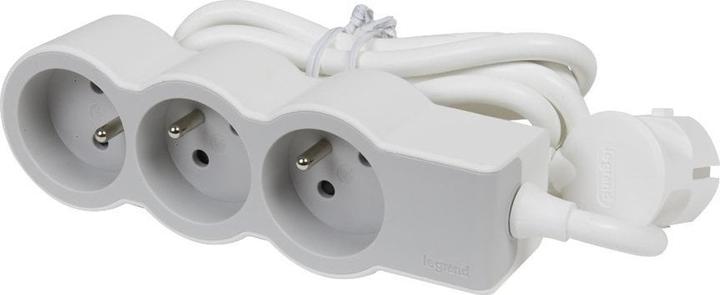 Produktbild NoName Verlängerungskabel 3x2P+Z 1,5m Weiss/Grau (3 x, 1.50 m)