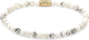 Actual product image Rebel Rose - Virgin White Gold Beaded Bracelet RR-40112-G - Dimension: 15 cm - XS (15 cm)