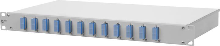Produktbild Metz LWL-Patchpanel 12f 1HE SC-D 482,6mm(19) 1HE 19Zoll-Einbau OS2 m.Pigtails max 24f