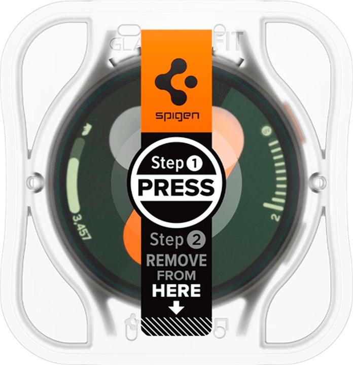 Actual product image Spigen Glas.tR EZ Fit Samsung Galaxy Watch 7 40mm 2-Pack