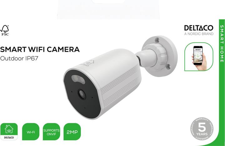 Actual product image Deltaco Smart Home Kamera SH-IPC17 Outdoor IP67 (1920 x 1080 Pixels)