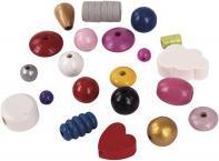 Image du produit Rayher Perles en bois colorées, 75 g