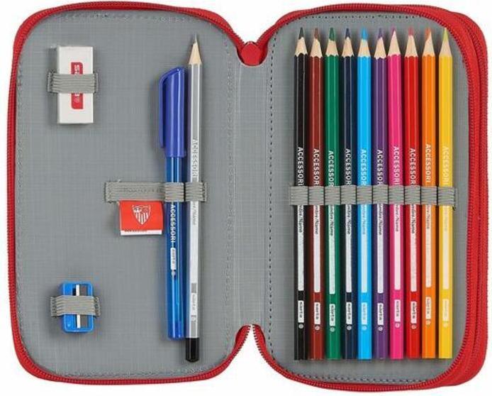 Produktbild Sevilla Fútbol Club Doppel-Federtasche M854 Rot 12.5 x 19.5 x 4 cm (28 Stücke)