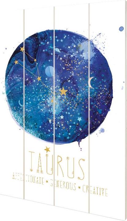 Image du produit Art Group Plaque de bois du Zodiaque Taurus (40 x 59 cm)