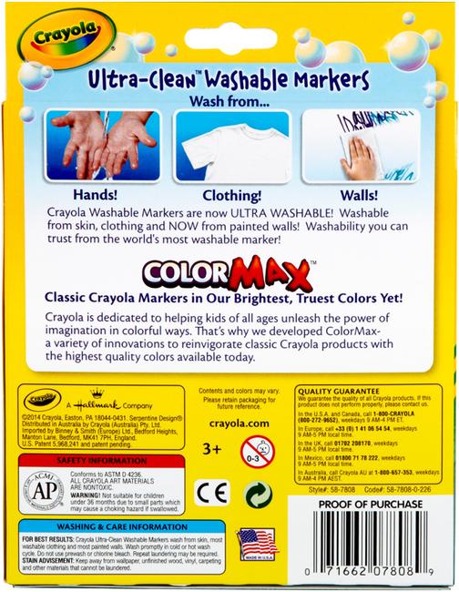 Produktbild Crayola Ultra Clean Filzstifte mit Kegelspitze (Multi, 8 x)