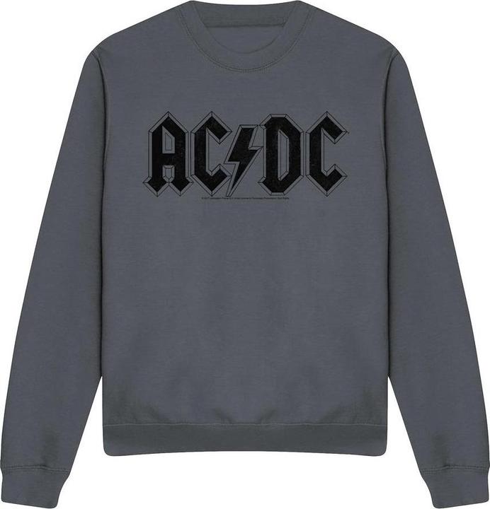 Actual product image AC/DC Unisex Adult Worn Logo Sweatshirt (L)