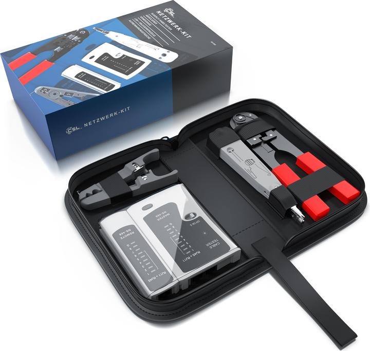 Produktbild CSL Netzwerk Kabeltester für RJ45 & RJ11-Kabel - Patchkabel Leitungstester - LAN Network Cable Tester