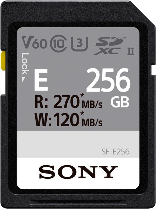 Sony SF-E series (256 GB, SDXC, U3, UHS-II)
