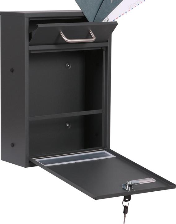 Produktbild Wiltec 2x3 Briefkasten V53 Wandbriefkasten anthrazit Postkasten Postbox