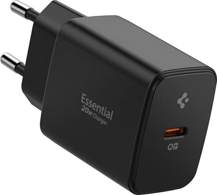 Spigen Essential EE201EU 1-Port 20W Wall Charger Black (20 W)