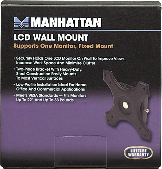 Image du produit Manhattan Support mural pour moniteur (Mur, 22")