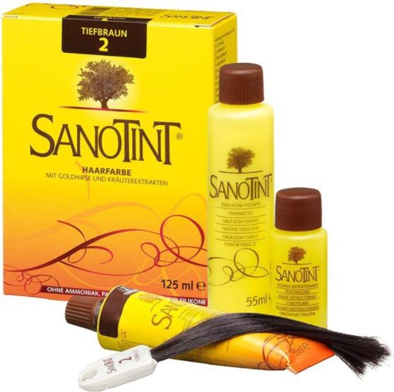 Actual product image Sanotint Hair color 02 deep brown (Deep brown)