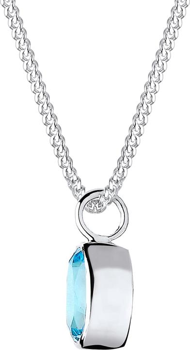 Produktbild Elli Halskette Geo Oval Topas Edelstein Edel 925 Sterling Silber (925er Sterling Silber, Topas, 45 - 55 cm)