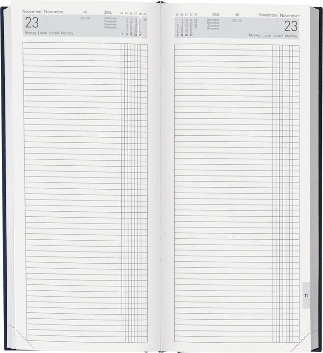Valori nutrizionali e ingredienti Biella Agende business, formato lungo, Tower (13,5 x 31,5 cm, Tedesco, Inglese, Italiano, Francese)