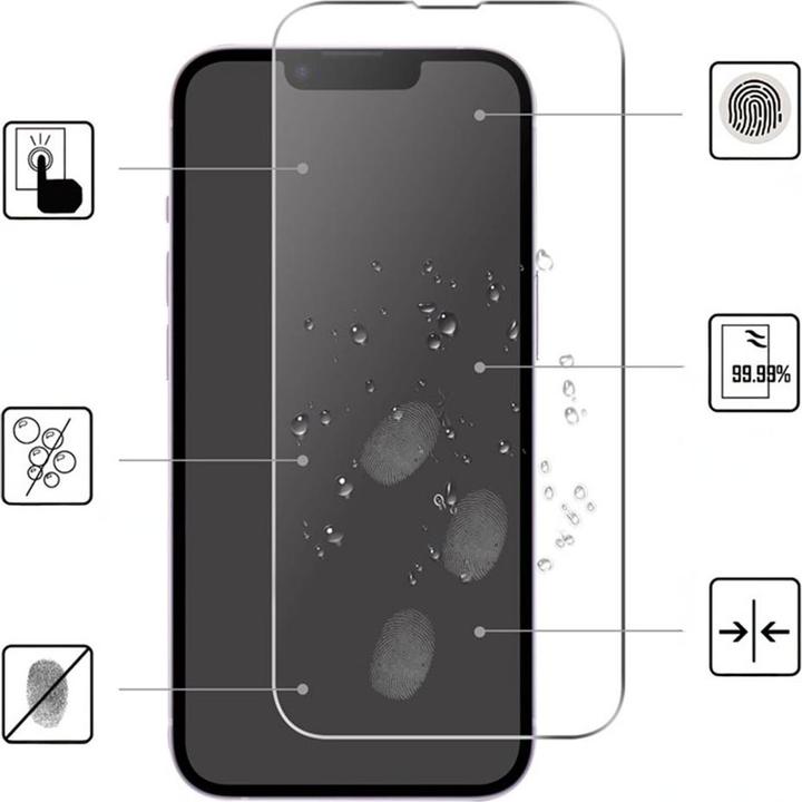 Produktbild Deltalabs iPhone 16e Panzer Glas Displayschutzfolie, Case Friendly (1 Stück, Apple iPhone 16e)