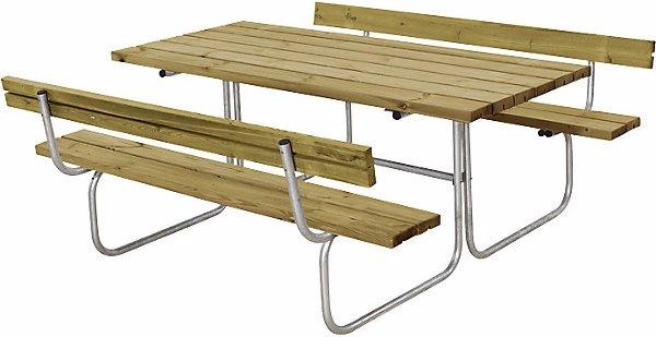 Actual product image Plus Garten Picnic bench, length 1770 mm, with back rest.