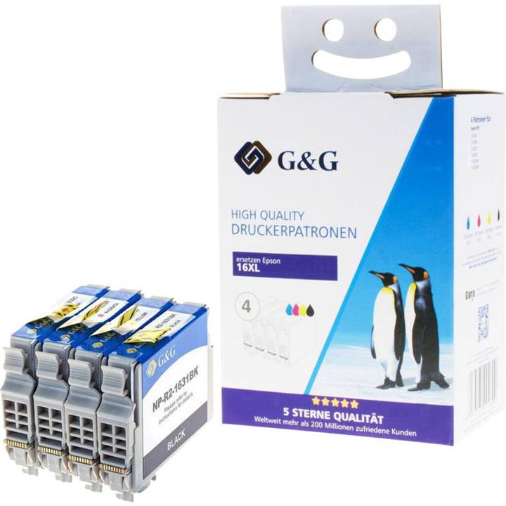 Immagine prodotto Cartucce per stampanti XL compatibili con Epson 16XL/T1636 1x ciascuno nero ciano magenta
