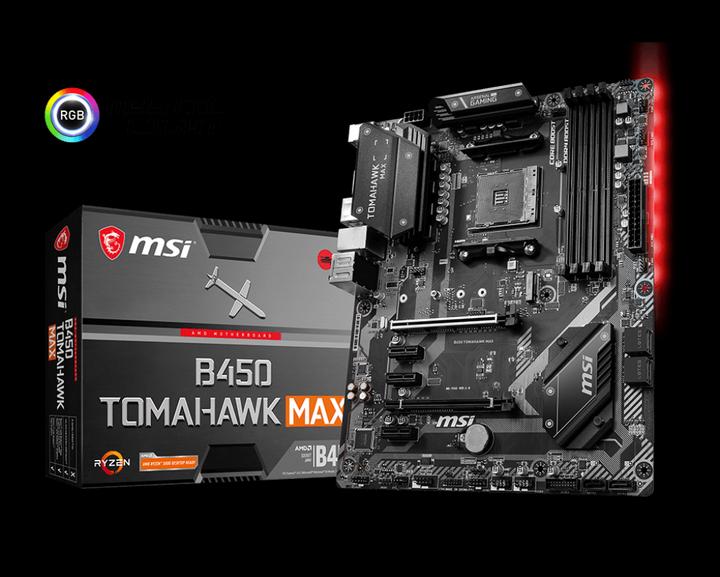 Produktbild MSI B450 TOMAHAWK MAX (AM4, AMD B450, ATX)
