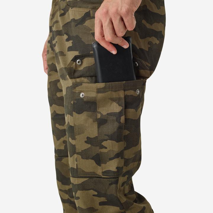 Produktbild Solognac Jagdhose Steppe 500 Cargo strapazierfähig Camouflage braun (L)