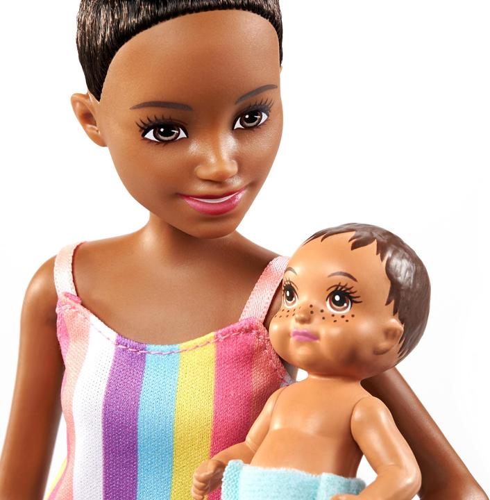 Produktbild Barbie „Skipper Babysitters Inc.” Puppe (brünett) & Baby Puppe und Zubehör