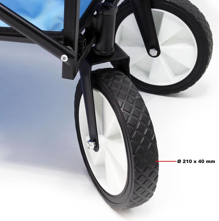 Image du produit Toboli Chariot de transport pliable 80x46cm Poignée Tout terrain Diable Jardin Plage