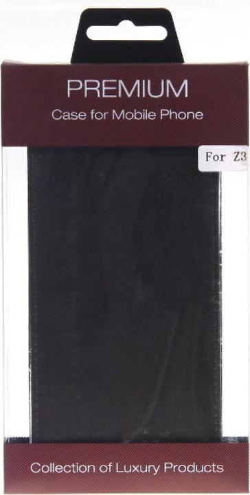 Immagine prodotto OEM Custodia Flip in pelle sottile per Sony Z3 - Nero (Sony Xperia Z3, Sony Xperia Z3 Dual, Sony Xperia Z3v)
