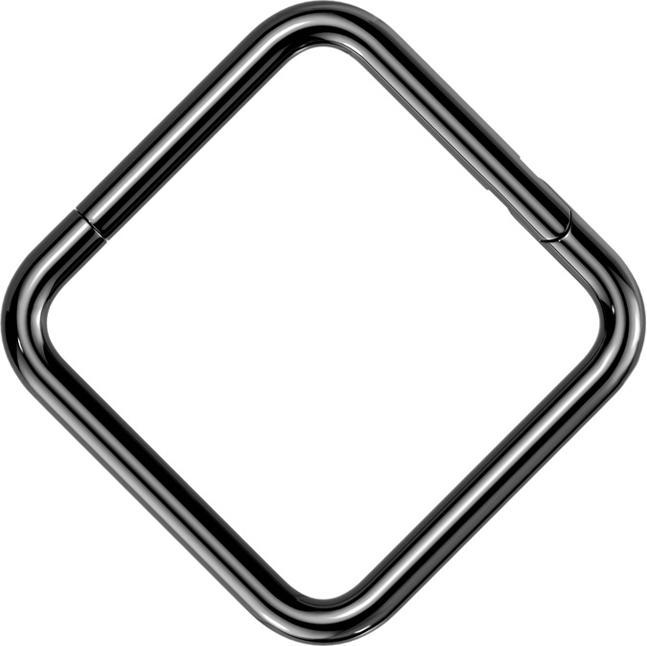 Actual product image Star Piercing Micro segment ring foldable black square (without brass, Titanium G23)