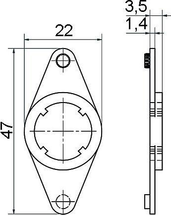 Produktbild Heusser Befestigungsplatte Terza 3813T