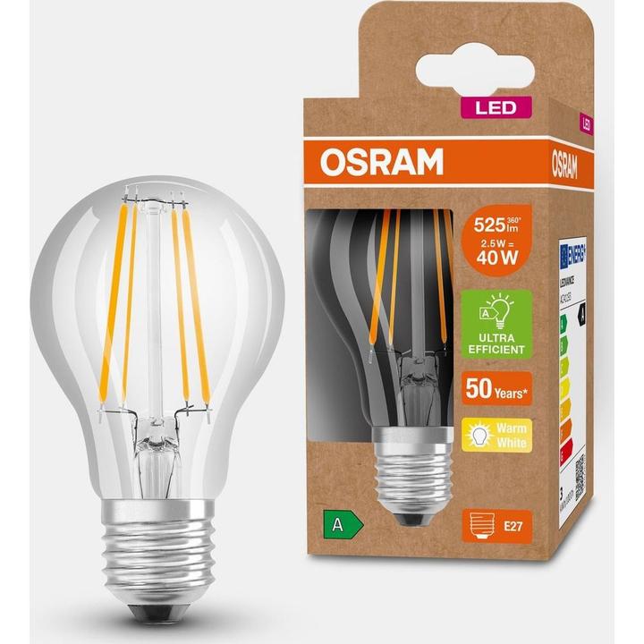 Actual product image Osram Led Filament Classic A (E27, 2.50 W, 525 lm, 1 x, A)