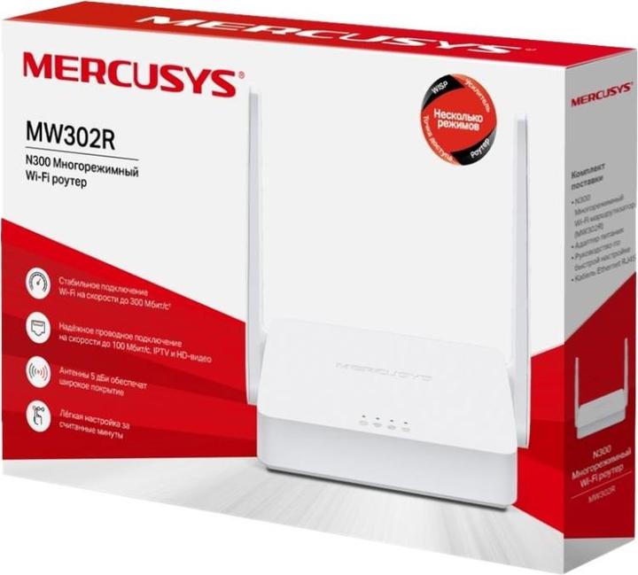 Actual product image Mercusys MW302R WLAN Router Fast Ethernet Single Band ()