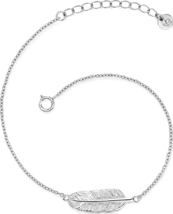 Actual product image Glanzstücke München Ladies feather sterling silver 17.0 cm base length + 3.0 cm extension - 8188 (17 cm, Sterling Silver)