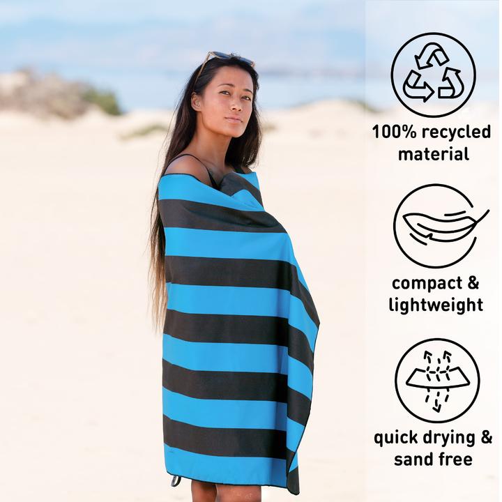 Actual product image Fit-Flip Strandtuch XXL Mikrofaser schnelltrocknendes Badetuch 200x90cm (200 x 90 cm)