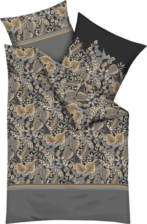 Actual product image Kaeppel Single Jersey Bettwäsche Tika schwarz (Bedding set, 155x220 cm + 80x80 cm)
