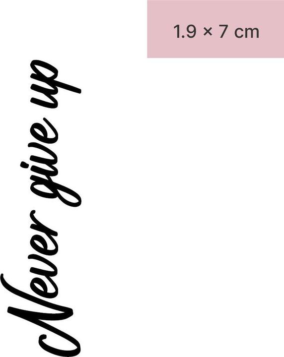 Produktbild minink Temporäres Tattoo – Never give up