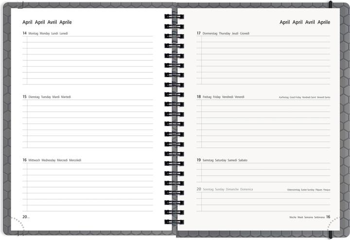 Immagine prodotto Pelikan Agenda scolastica 25/26 MustHave A5 Grigio (Tedesco, Inglese, Francese, Italiano)