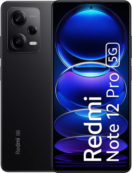 Produktbild Xiaomi Redmi Note 12 Pro 5G (128 GB, Midnight Black, 6.67", Dual SIM, 50 Mpx, 5G)