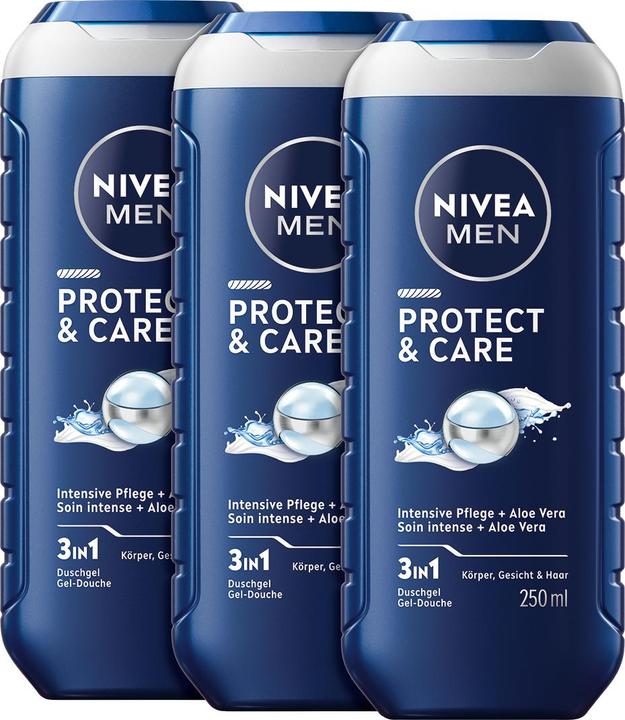 Produktbild NIVEA Pflegedusche Protect & Care Trio (750 ml)