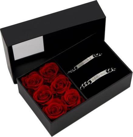 Produktbild TOP Personalisierbare Partnerarmbänder in Rosen Geschenkbox