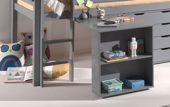 Produktbild Vipack Pino Schreibtisch/Halbhochbett Grau
