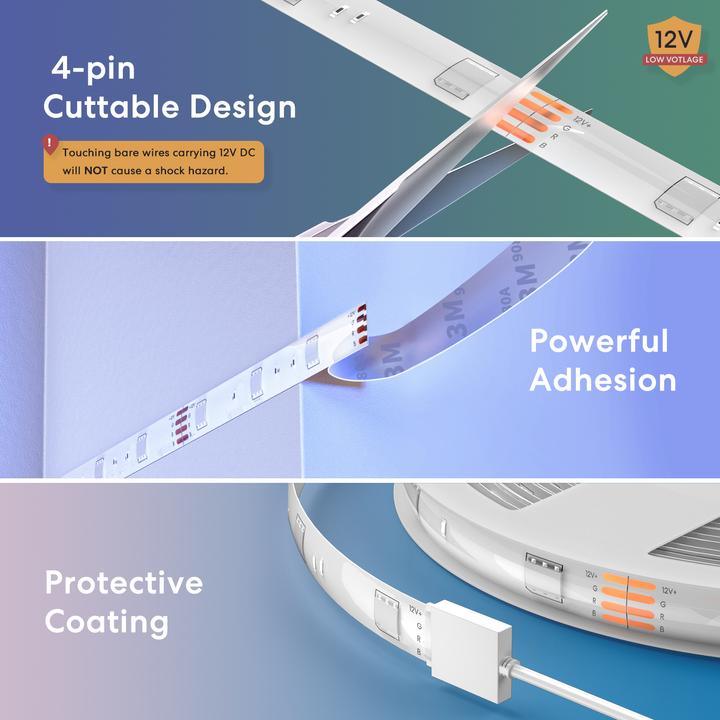 Image du produit Meross Bandes de LED (Multicolore, 200 cm, Intérieur)